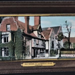 Postcards Old Houses in Cathedral Close Norwich - 1909