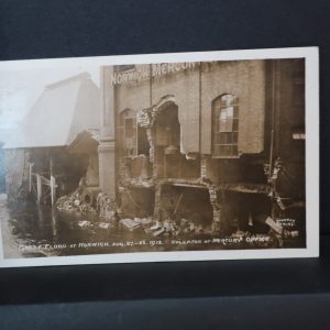 postcards - Norfolk, Norwich floods Aug 1912 - Collapse of Mercury Office
