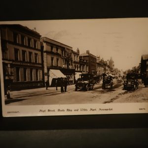Postcards - Suffolk, High Street Boots shop and White Hart 1932
