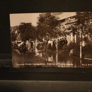 Postcards - Norfolk - Norwich Floods -Pathway to Trowse Church 1912