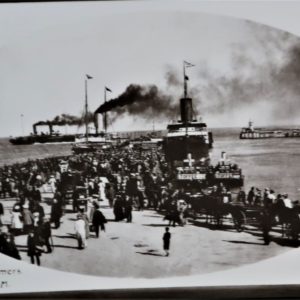 Postcards - Isle of Man - arrival of steamers Douglas I.O.M.c.1920