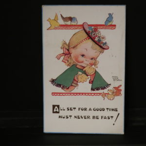 comic Postcard ="All set for a good time" c.1950 - Lucy Attwell