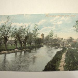 Postcards - Suffolk, Mildenhall Church from the river 1909
