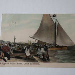 Postcards - Norfolk, Great Yarmouth  "A typical Beach scene" 1904